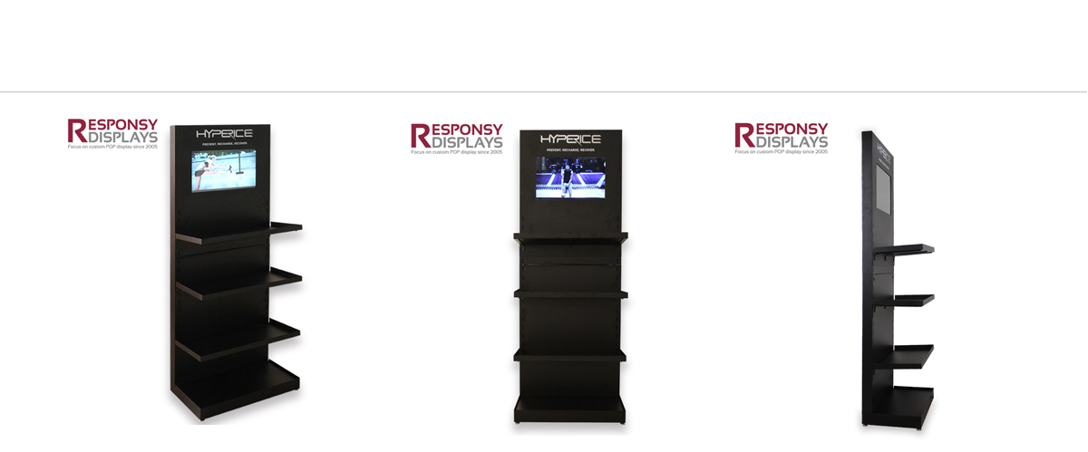 落地金屬筋膜槍展示架帶LCD顯示屏 廠家定制設計