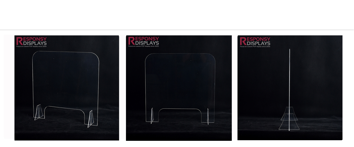 防飛沫防疫產(chǎn)品臺(tái)面一字型亞克力隔離板適用于食堂餐廳